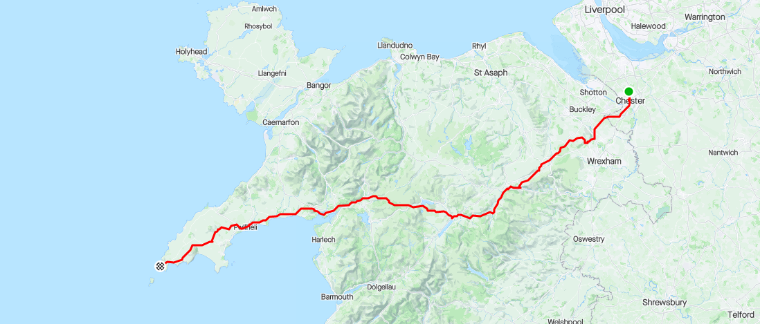 Map of day 1 route